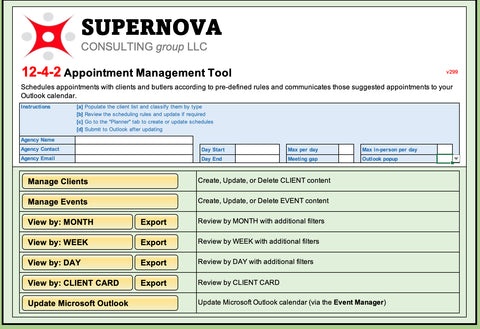Supernova Scheduling Tool for Windows V300